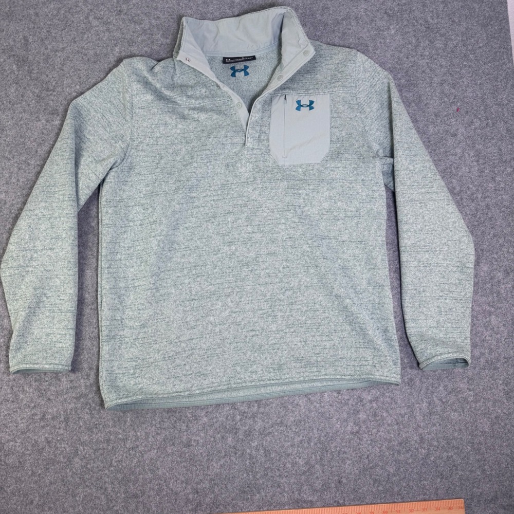 Under Armour Specialist Henley 2.0 Sweater Fleece Pullover Light Blue Mens XL
